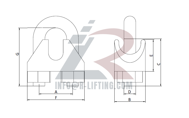 Type B Galv.Malleable Wire Rope Clip