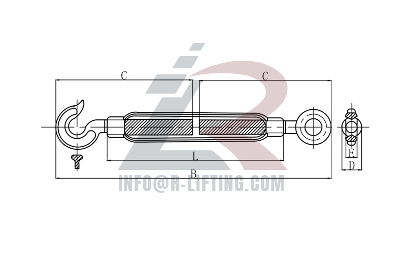 Malleable Iron Commercial Type Turnbuckle