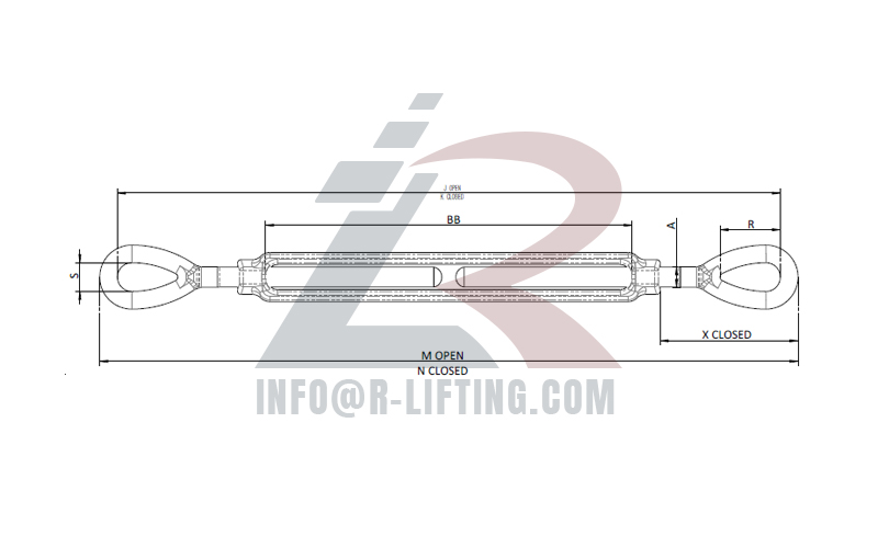 US Type Drop Forged Turnbuckle Eye & Eye Type