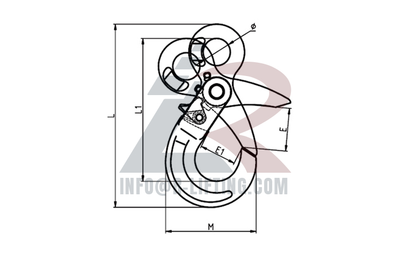 G80 Eye Type Self Locking Safety Hook