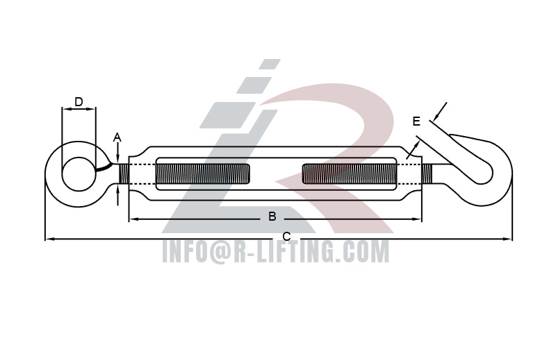 Stainless Steel JIS Type Turnbuckle Eye Hook Type