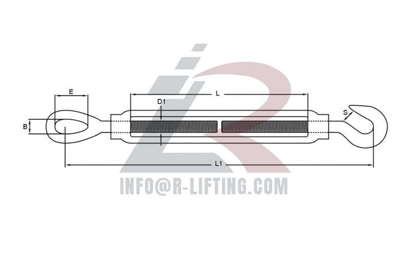 Stainless Steel US Type Turnbuckle Hook Eye Type