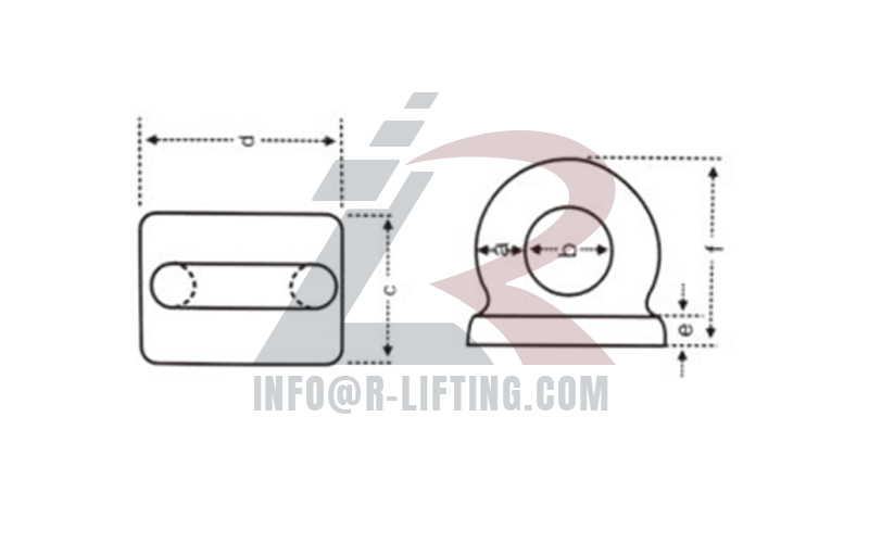 Rectangular Base Eye Plates