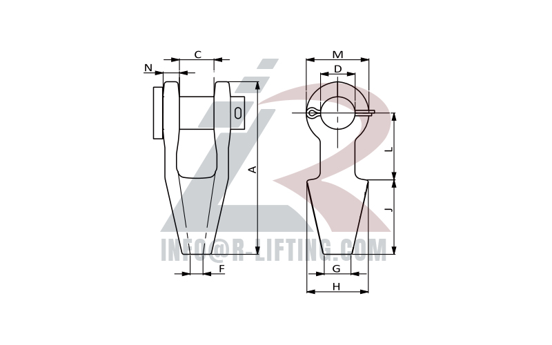 G416 Grooved Open Spelter Socket