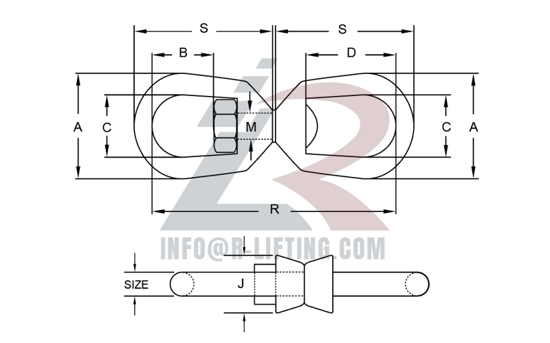 US Type Drop Forged G-402 Regular Swivel