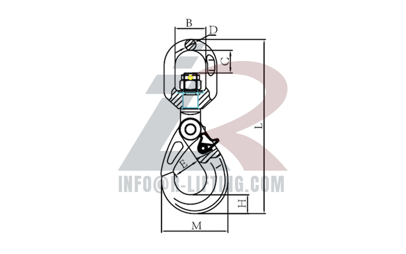 G100 Swivel Self Locking Hook