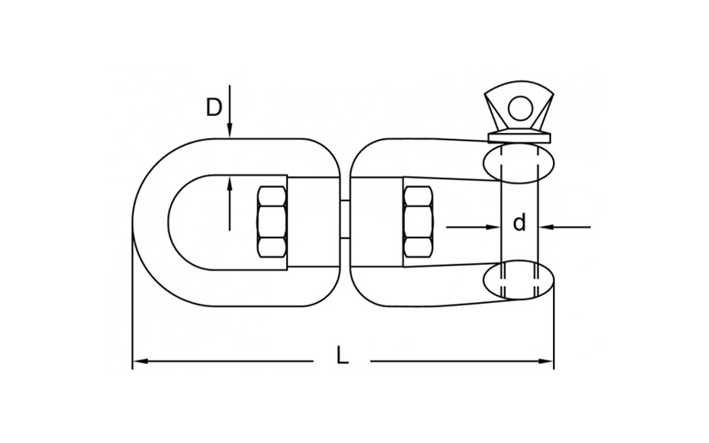 Stainless Steel Swivel Eye & Jaw