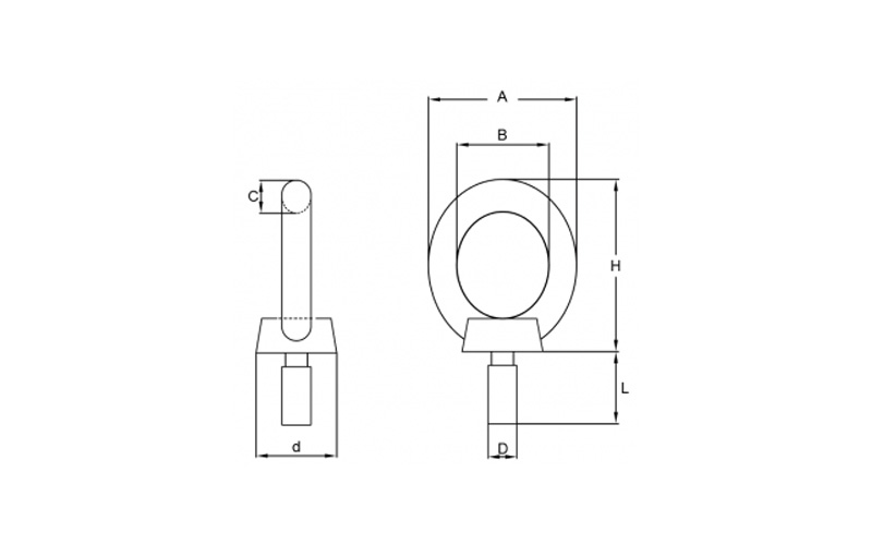 Stainless Steel JIS1168 Eye Bolt