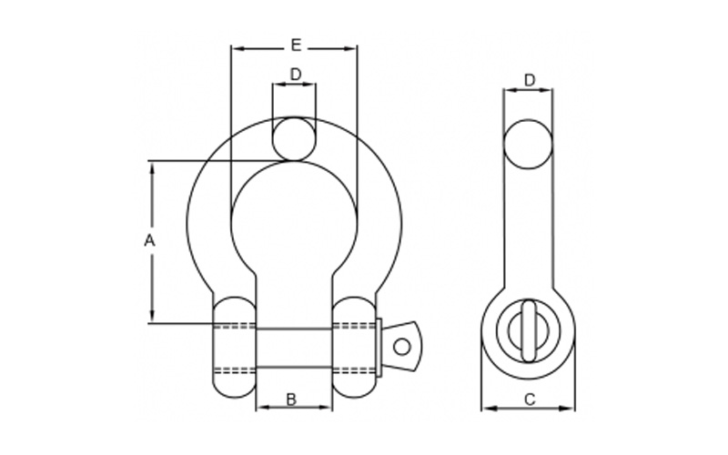 Stainless Steel Commercial Large Bow Shackle