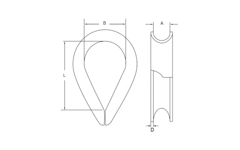 G411 Light Duty Stainless Steel Wire Rope Thimble