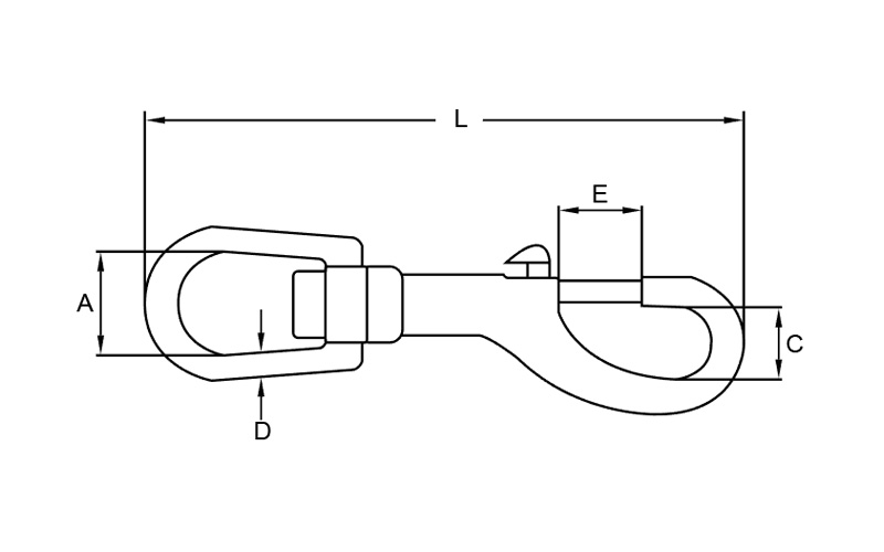 Stainless Steel Swivel Eye Bolt Snap